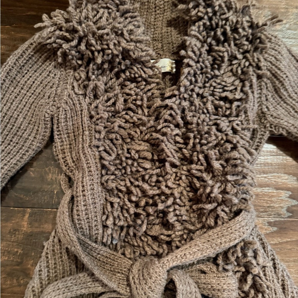 Anthropologie (Charlie and Robin) Cozy Brown Knit Cardigan Sweater